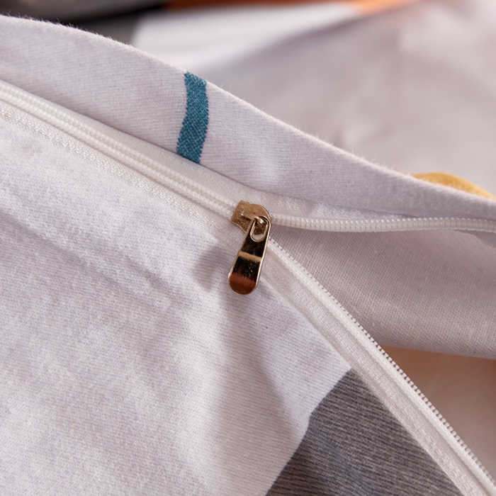 91家纺网 家纺一手货源 找家纺 雲归梦 2020新款全棉加厚磨毛四件套 开心时光-蓝