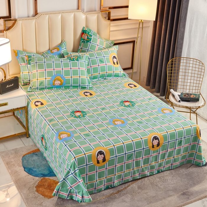 91家纺网 家纺一手货源 找家纺 雲归梦 2020新款全棉加厚磨毛四件套 可爱女孩