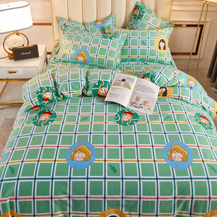 91家纺网 家纺一手货源 找家纺 雲归梦 2020新款全棉加厚磨毛四件套 可爱女孩