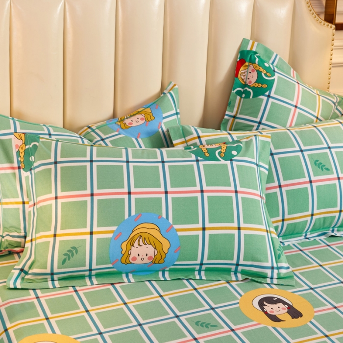 91家纺网 家纺一手货源 找家纺 雲归梦 2020新款全棉加厚磨毛四件套 可爱女孩