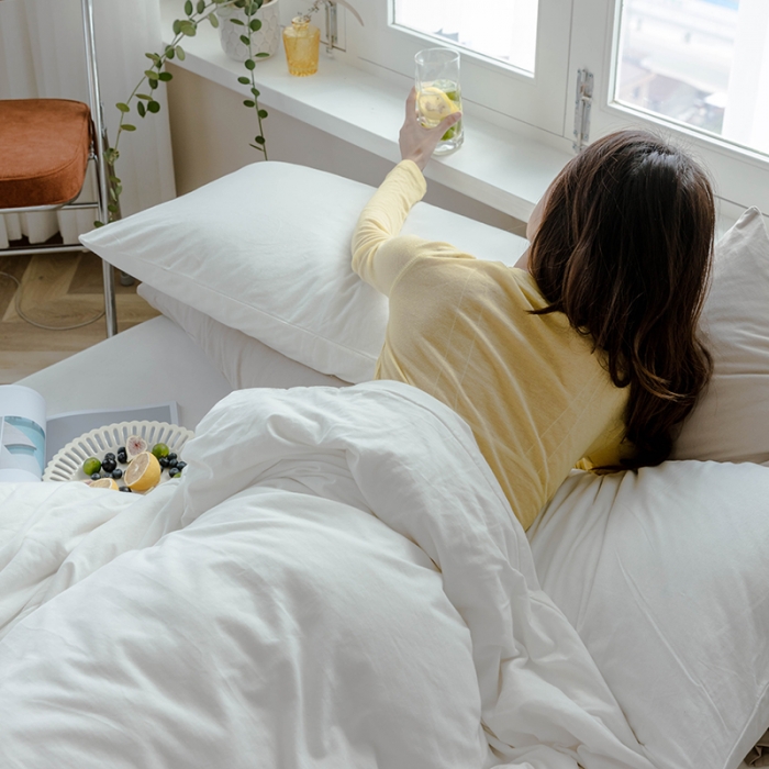 91家纺网 家纺一手货源 找家纺 华超针织 2021新款针织纯色单被套1 白色