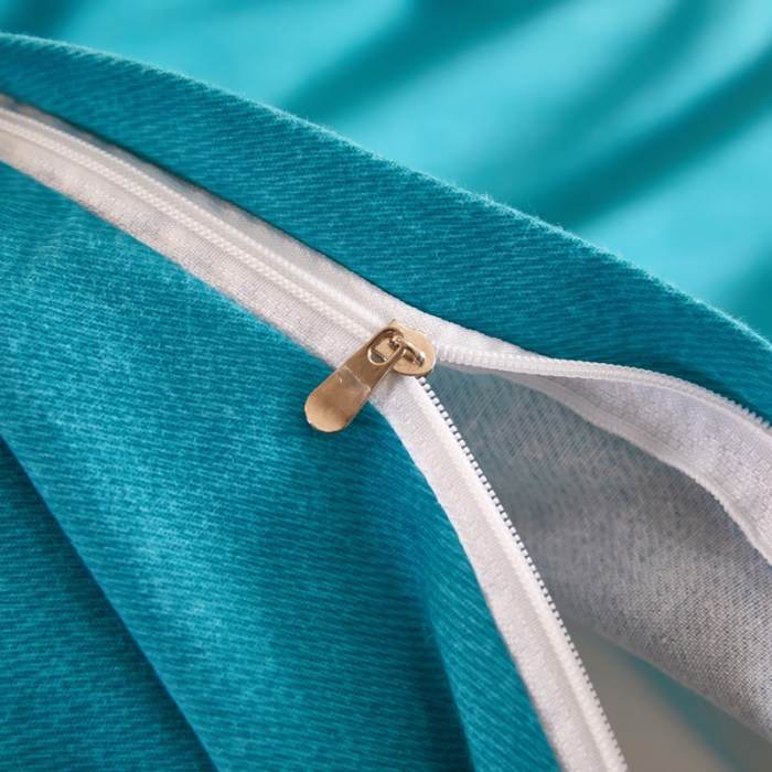 91家纺网 家纺一手货源 找家纺 雲归梦 2020新款全棉加厚磨毛四件套 恐龙乐园-蓝