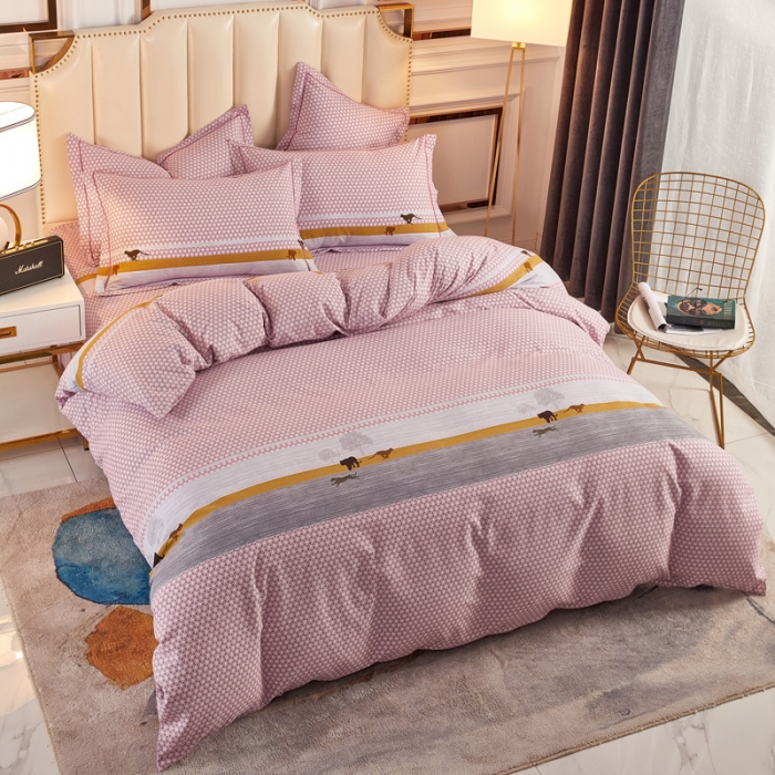 91家纺网 家纺一手货源 找家纺 雲归梦 2020新款全棉加厚磨毛四件套 猎豹