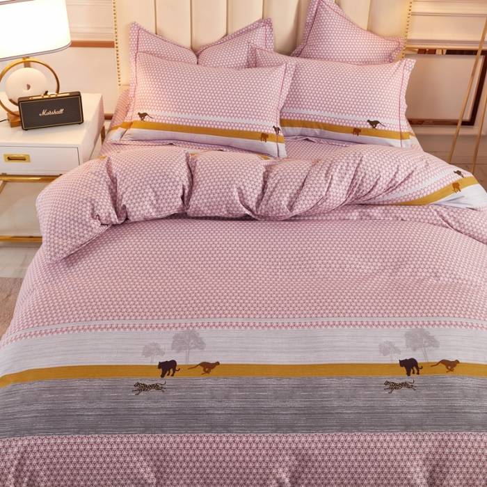 91家纺网 家纺一手货源 找家纺 雲归梦 2020新款全棉加厚磨毛四件套 猎豹