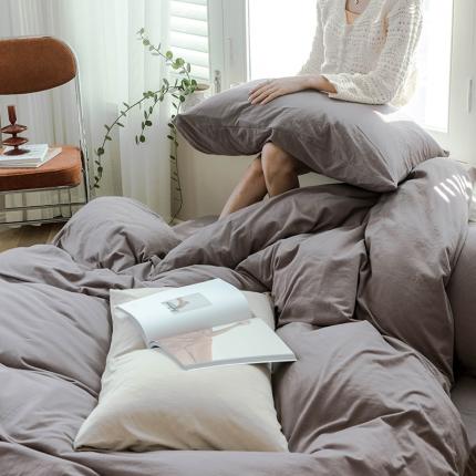 91家纺网 家纺一手货源 找家纺 华超针织 2021新款针织纯色单被套1 藕色