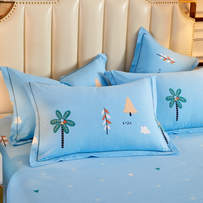 91家纺网 家纺一手货源 找家纺 雲归梦 2020新款全棉加厚磨毛四件套 萌萌兔-蓝