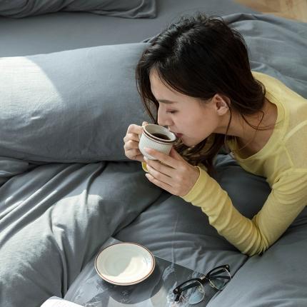 91家纺网 家纺一手货源 找家纺 华超针织 2021新款针织纯色单被套1 深灰