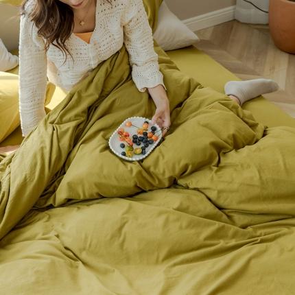 91家纺网 家纺一手货源 找家纺 华超针织 2021新款针织纯色单被套1 苔藓绿