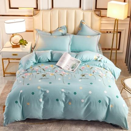 雲归梦 2020新款全棉加厚磨毛四件套 梦入花香