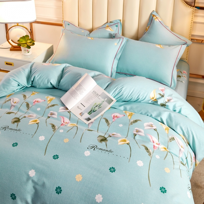 91家纺网 家纺一手货源 找家纺 雲归梦 2020新款全棉加厚磨毛四件套 梦入花香