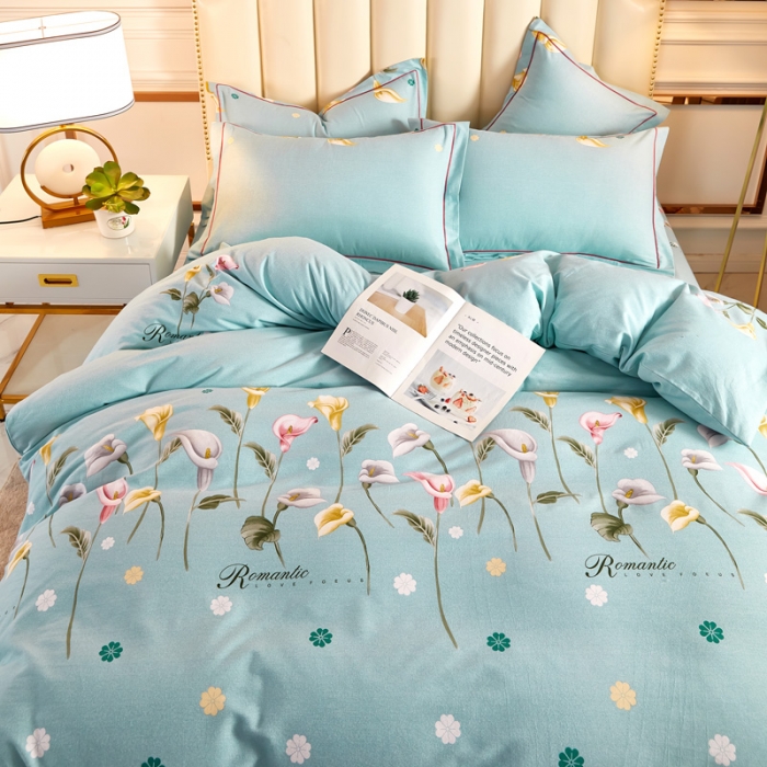 91家纺网 家纺一手货源 找家纺 雲归梦 2020新款全棉加厚磨毛四件套 梦入花香