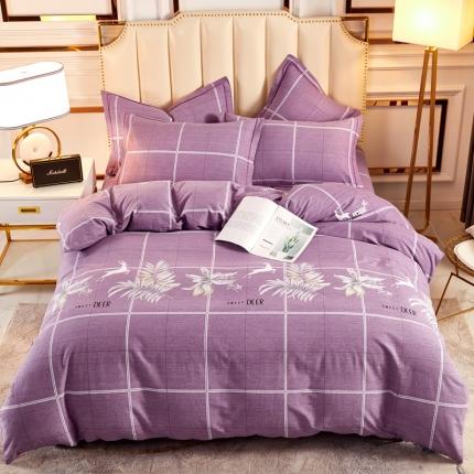 雲归梦 2020新款全棉加厚磨毛四件套 梦逸-粉