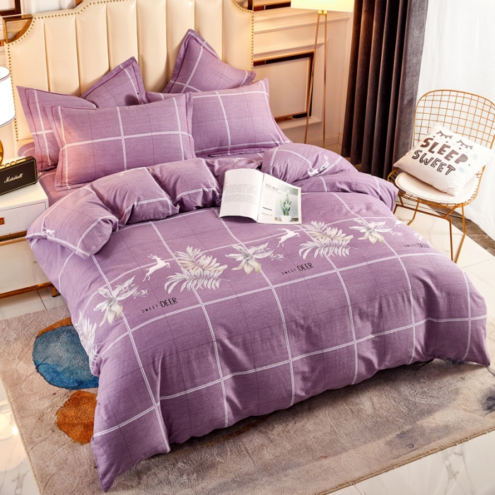 91家纺网 家纺一手货源 找家纺 雲归梦 2020新款全棉加厚磨毛四件套 梦逸-粉