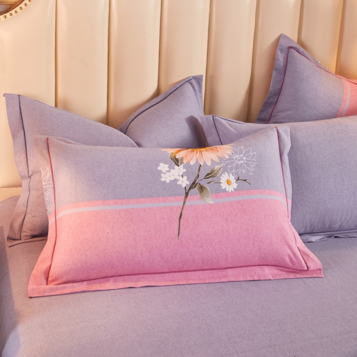 91家纺网 家纺一手货源 找家纺 雲归梦 2020新款全棉加厚磨毛四件套 陌上花开-粉