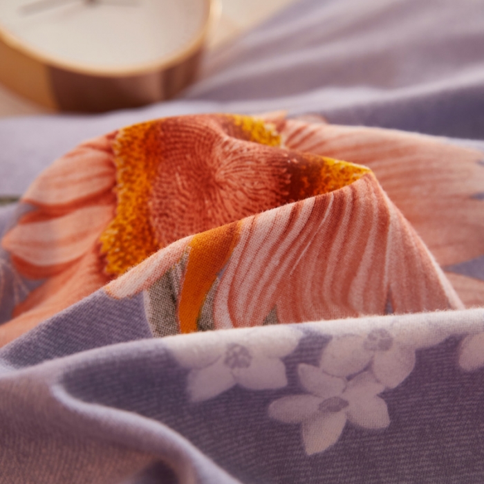 91家纺网 家纺一手货源 找家纺 雲归梦 2020新款全棉加厚磨毛四件套 陌上花开-粉