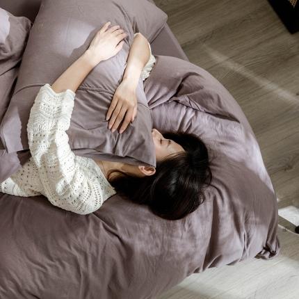 91家纺网 家纺一手货源 找家纺 华超针织 2021新款针织纯色单床笠2 藕色