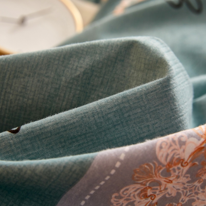 91家纺网 家纺一手货源 找家纺 雲归梦 2020新款全棉加厚磨毛四件套 时光偶遇-绿