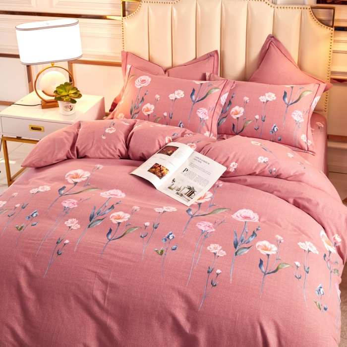 91家纺网 家纺一手货源 找家纺 雲归梦 2020新款全棉加厚磨毛四件套 温雅花都