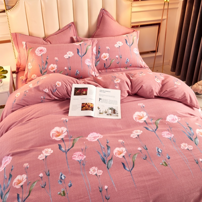 91家纺网 家纺一手货源 找家纺 雲归梦 2020新款全棉加厚磨毛四件套 温雅花都