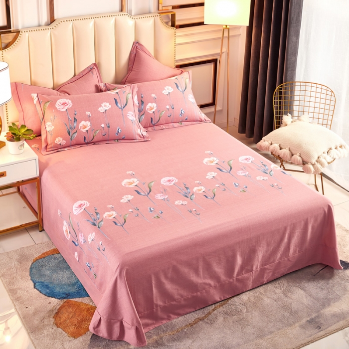 91家纺网 家纺一手货源 找家纺 雲归梦 2020新款全棉加厚磨毛四件套 温雅花都