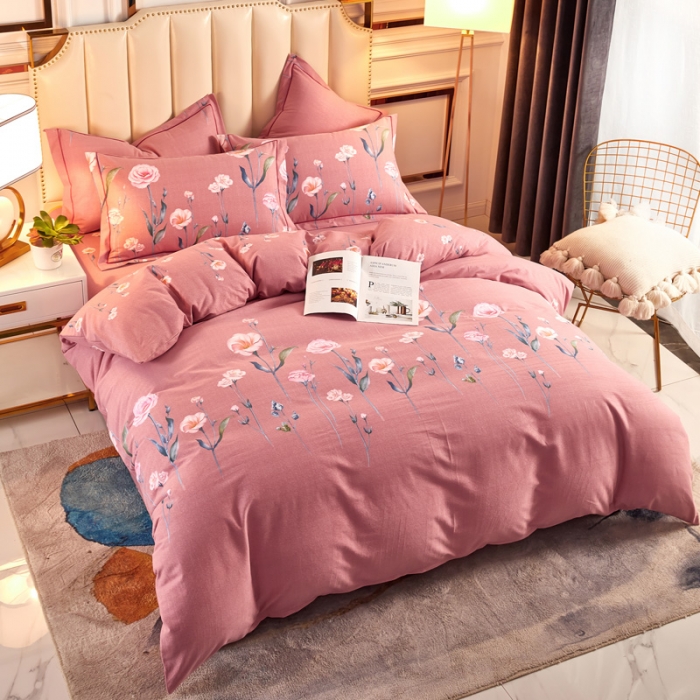 91家纺网 家纺一手货源 找家纺 雲归梦 2020新款全棉加厚磨毛四件套 温雅花都