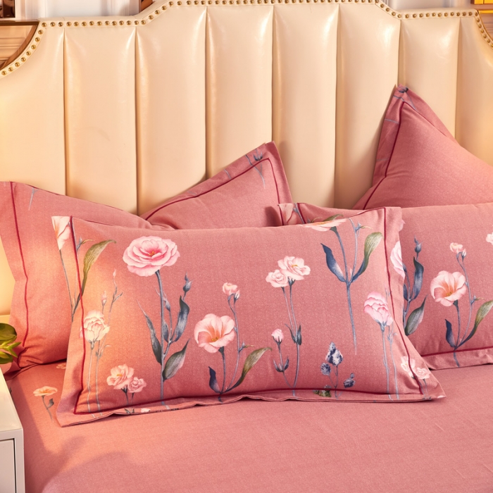 91家纺网 家纺一手货源 找家纺 雲归梦 2020新款全棉加厚磨毛四件套 温雅花都