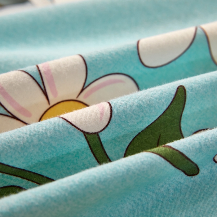 91家纺网 家纺一手货源 找家纺 雲归梦 2020新款全棉加厚磨毛四件套 向阳花-兰