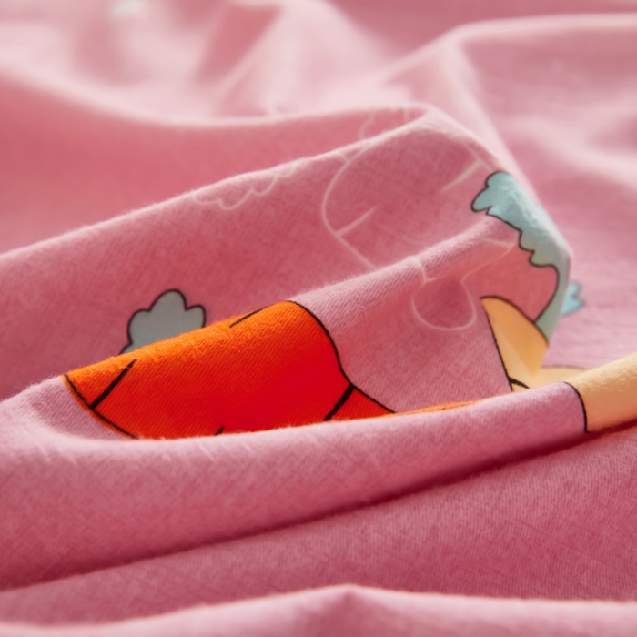 91家纺网 家纺一手货源 找家纺 雲归梦 2020新款全棉加厚磨毛四件套 小萝卜-粉