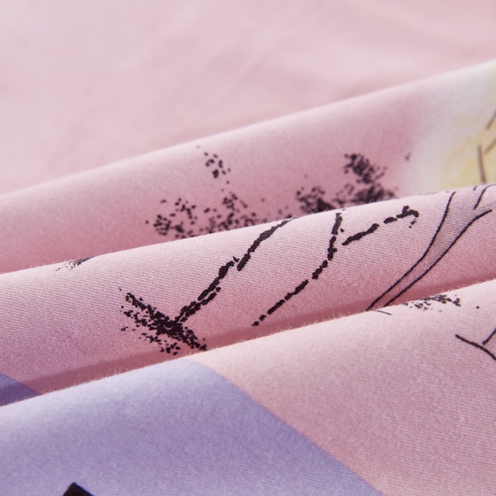 91家纺网 家纺一手货源 找家纺 雲归梦 2020新款全棉加厚磨毛四件套 幸福小世界