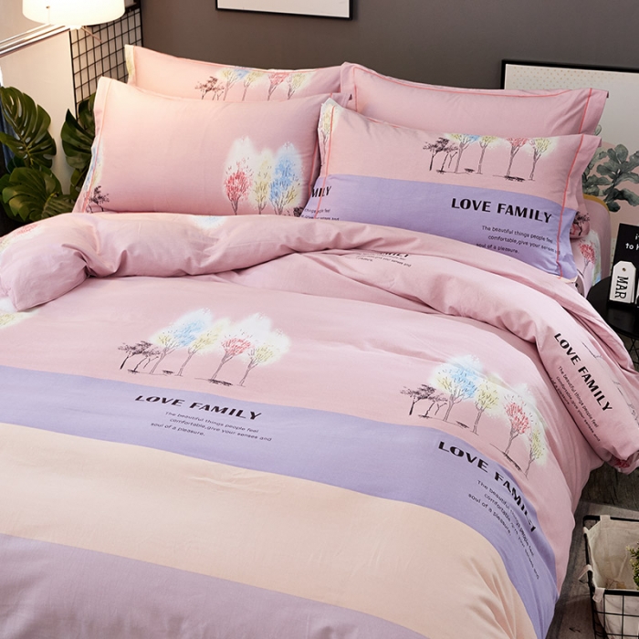 91家纺网 家纺一手货源 找家纺 雲归梦 2020新款全棉加厚磨毛四件套 幸福小世界