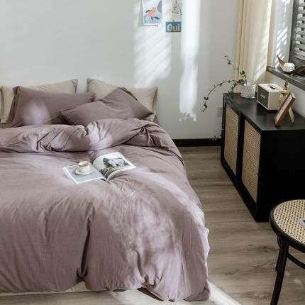 91家纺网 家纺一手货源 找家纺 华超针织 2021新款针织纯色单床单2 藕色