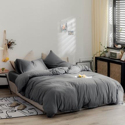 91家纺网 家纺一手货源 找家纺 华超针织 2021新款针织纯色单床单2 深灰
