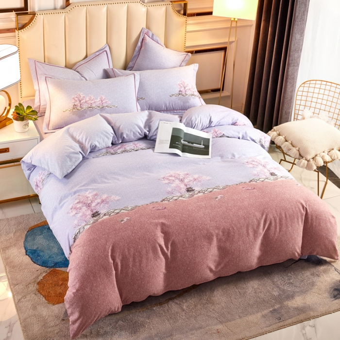 91家纺网 家纺一手货源 找家纺 雲归梦 2020新款全棉加厚磨毛四件套 云之深处