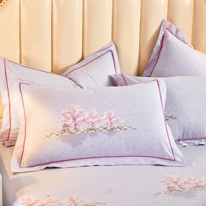 91家纺网 家纺一手货源 找家纺 雲归梦 2020新款全棉加厚磨毛四件套 云之深处