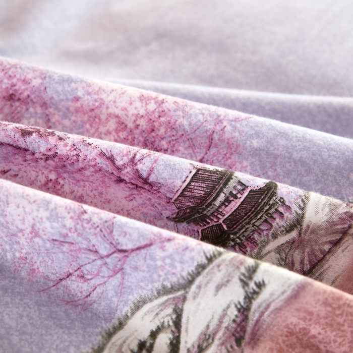 91家纺网 家纺一手货源 找家纺 雲归梦 2020新款全棉加厚磨毛四件套 云之深处