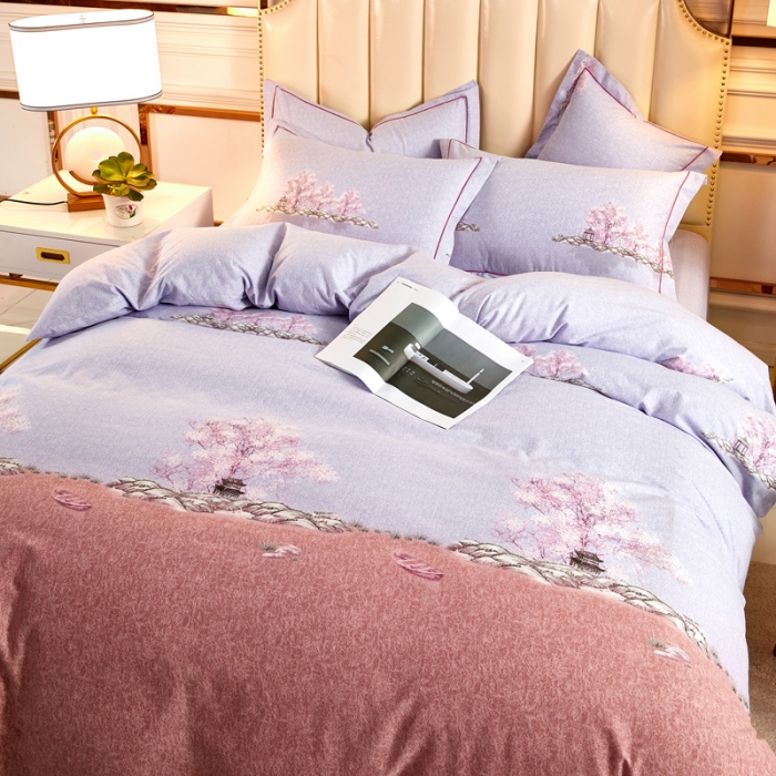 91家纺网 家纺一手货源 找家纺 雲归梦 2020新款全棉加厚磨毛四件套 云之深处