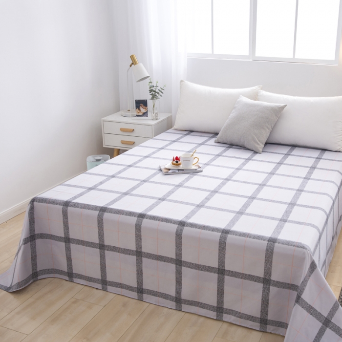 91家纺网 家纺一手货源 找家纺 宇淳国际2023新品 芦荟棉四件套系列单品床单 格格有情