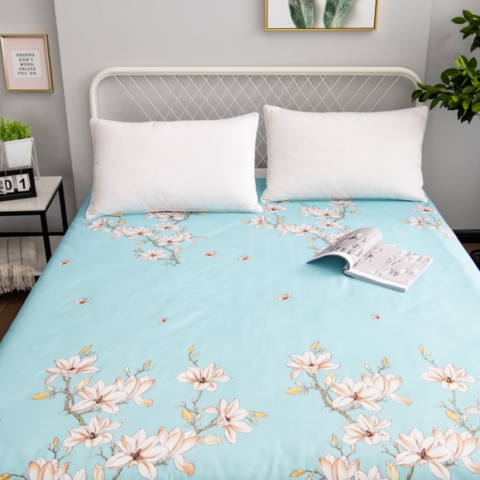 91家纺网 家纺一手货源 找家纺 宇淳国际2023新品 芦荟棉四件套系列单品床单 梅花朵朵