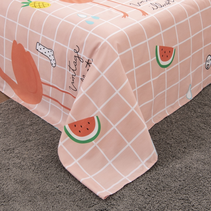 91家纺网 家纺一手货源 找家纺 宇淳国际2023新品 芦荟棉四件套系列单品床单 美好时光