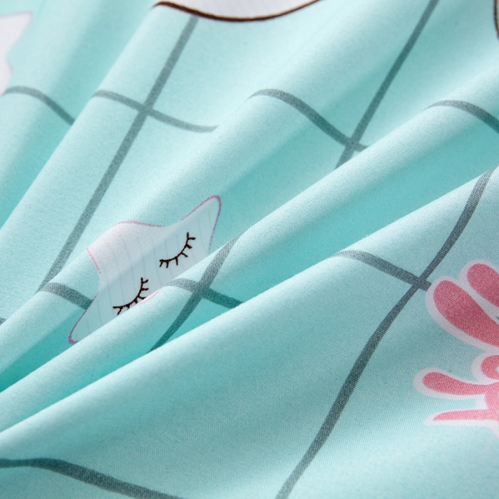 91家纺网 家纺一手货源 找家纺 宇淳国际2023新品 芦荟棉四件套系列单品床单 皮卡丘