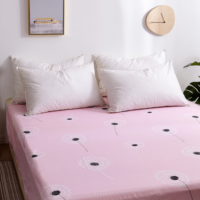 91家纺网 家纺一手货源 找家纺 宇淳国际2023新品 芦荟棉四件套系列单品床单 蒲公英