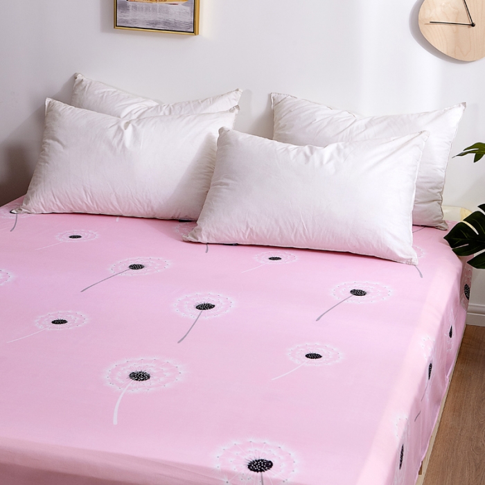 91家纺网 家纺一手货源 找家纺 宇淳国际2023新品 芦荟棉四件套系列单品床单 蒲公英