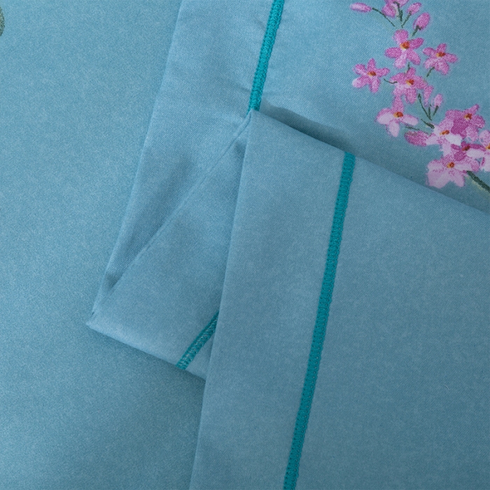 91家纺网 家纺一手货源 找家纺 宇淳2023秋冬新款超柔加厚大版花磨毛四件套1.8m春华秋实