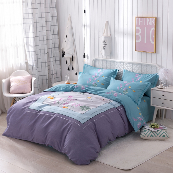 91家纺网 家纺一手货源 找家纺 宇淳2023秋冬新款超柔加厚大版花磨毛四件套1.8m春华秋实