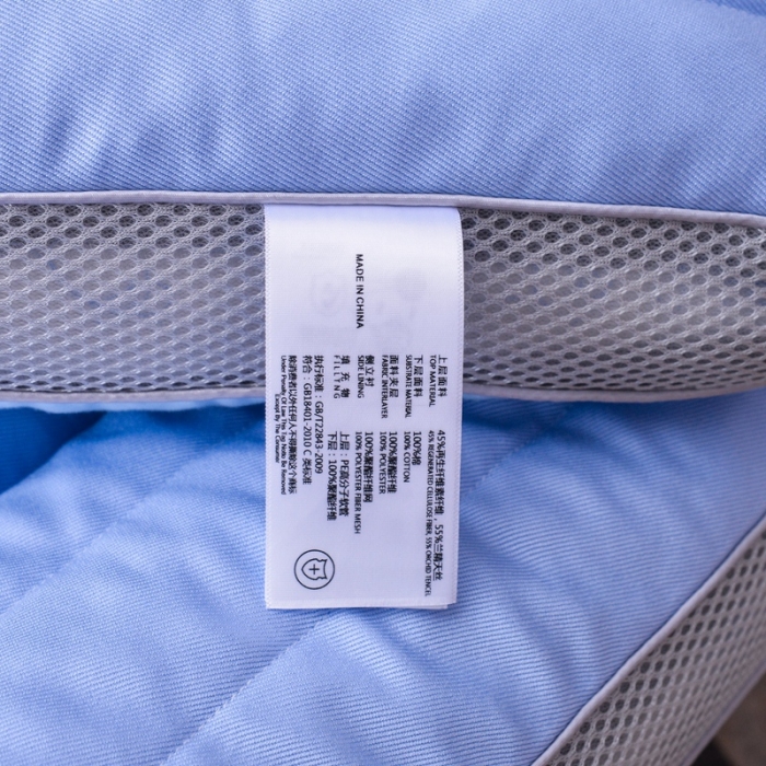 91家纺网 家纺一手货源 找家纺 星芯合家纺 2024新款冰丝枕48*74 蓝