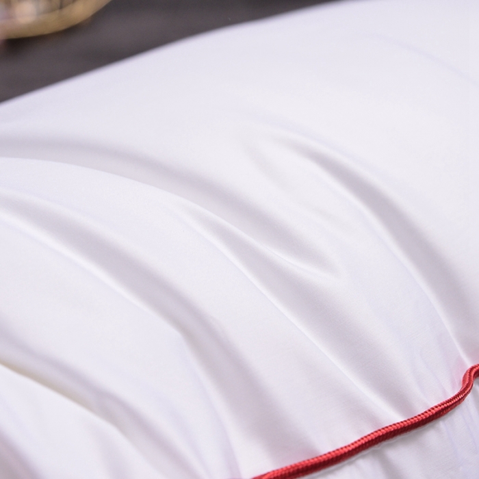 91家纺网 家纺一手货源 找家纺 星芯合家纺 2024新款80S柔赛丝双喜婚庆枕48*74