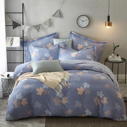 91家纺网 家纺一手货源 找家纺 威克凯丽 2023新款全棉活性生态磨毛四件套 卡司尔