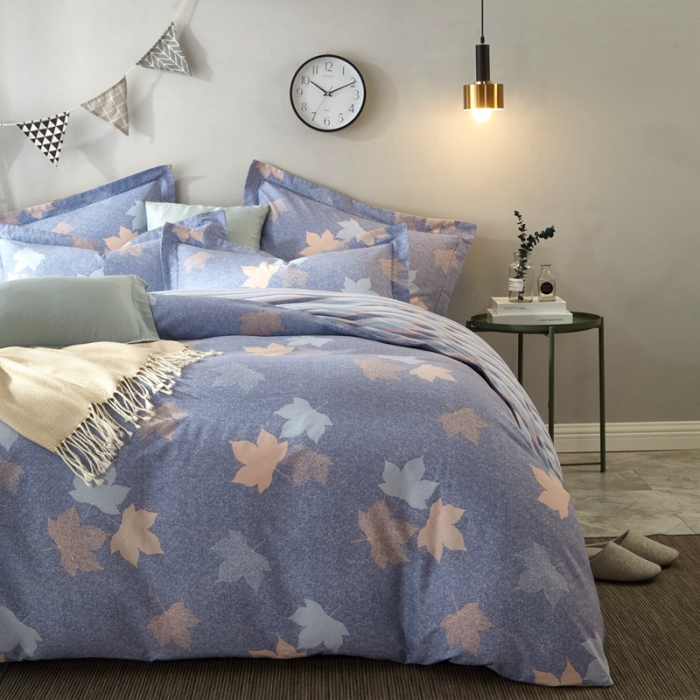 91家纺网 家纺一手货源 找家纺 威克凯丽 2023新款全棉活性生态磨毛四件套 卡司尔