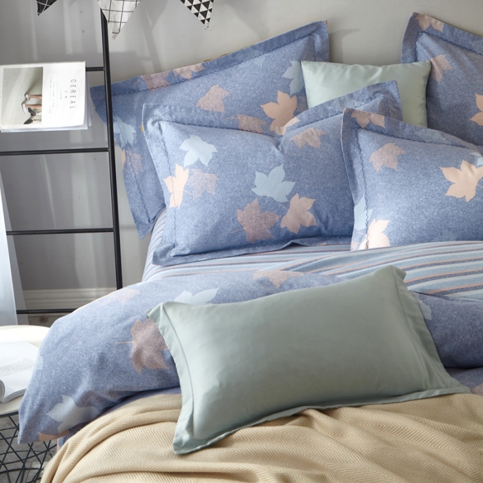 91家纺网 家纺一手货源 找家纺 威克凯丽 2023新款全棉活性生态磨毛四件套 卡司尔