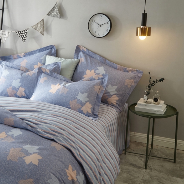 91家纺网 家纺一手货源 找家纺 威克凯丽 2023新款全棉活性生态磨毛四件套 卡司尔